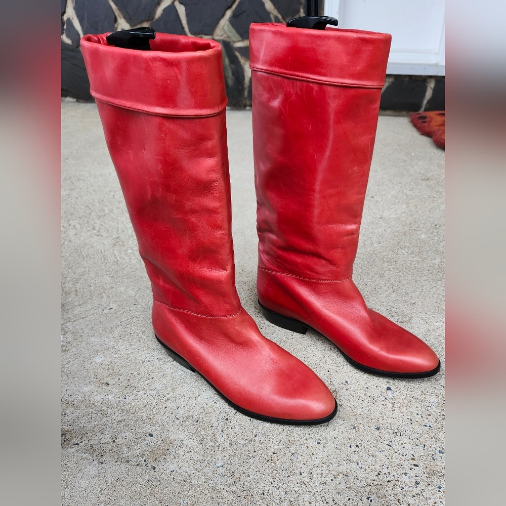 Peter Kaiser tall Red boots sz 10